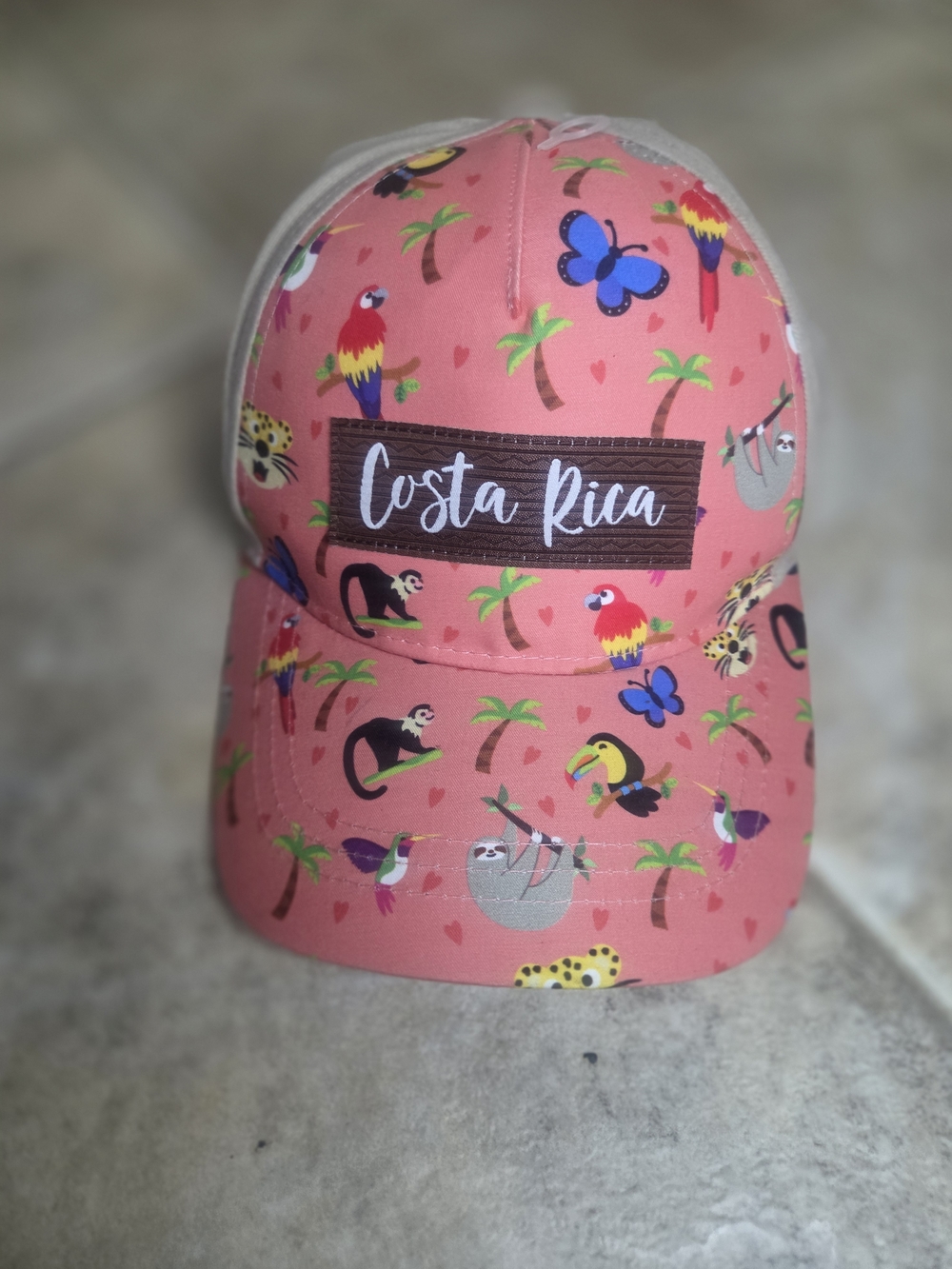 Morphe Coral Pink Costa Rica Tropical Print Baseball Cap